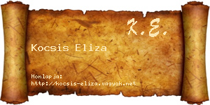 Kocsis Eliza névjegykártya